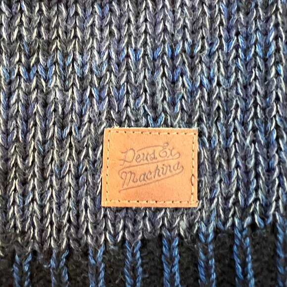 Deus Ex Machina - Indigo died knit sweater. Men's size L - Picture 2 of 4